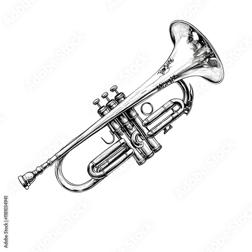 Black and White Mardi Gras Clipart Vector Illustration