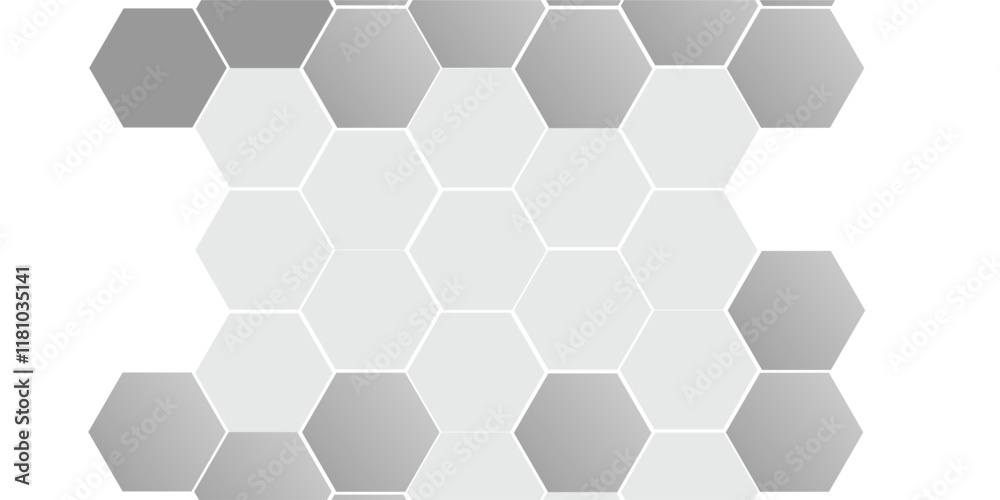 Geometric technology light grey and dark grey hexagon background. Abstract vector illustration Science technology and medical concept hexagon on transparent background. Geometric technology light grey and dark grey hexagon background. Abstract vector illustration Science technology and medical concept hexagon on transparent background.