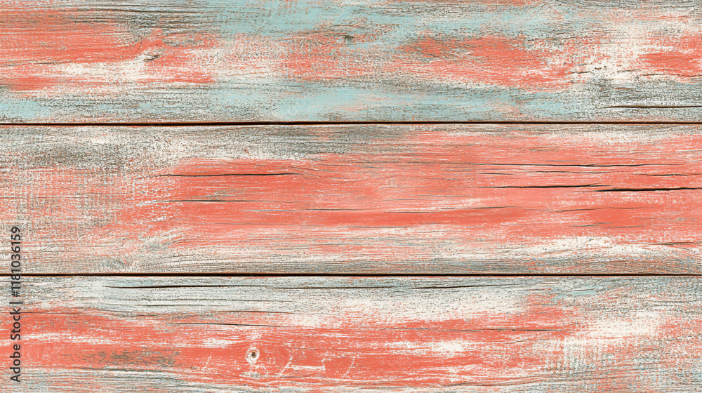 Obraz premium A coral brushed wood texture with rich grain patterns and a warm, organic feel, creating a rustic charm.