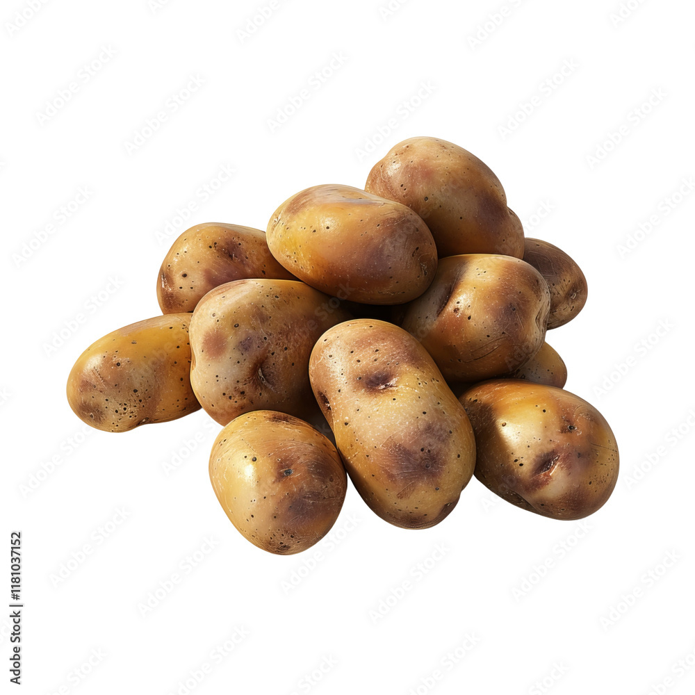 potatoes isolated on white background potatoes isolated on white background