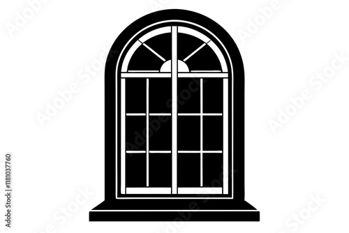 window icon silhouette vector