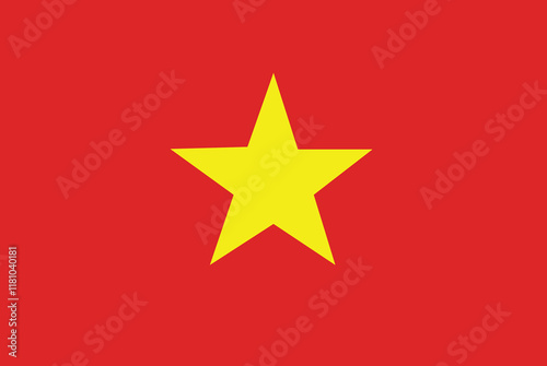 Vietnam flag , national flag of Vietnam, vector, illustration.