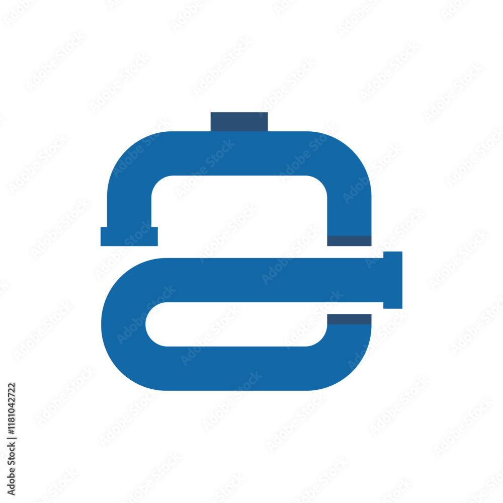 Vector letter a water tank pipe logo, simple and modern. Suitable for the construction, engineering, plumbing and other industries. Vector letter a water tank pipe logo, simple and modern. Suitable for the construction, engineering, plumbing and other industries.