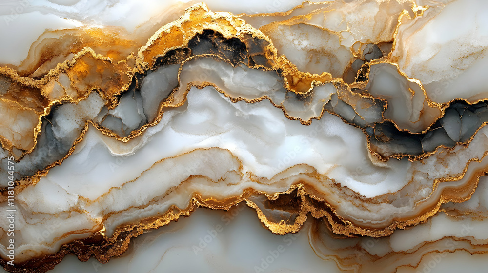 Abstract White and Gold Marble Texture Background Creates an Elegant Design for Artistic Purposes Abstract White and Gold Marble Texture Background Creates an Elegant Design for Artistic Purposes