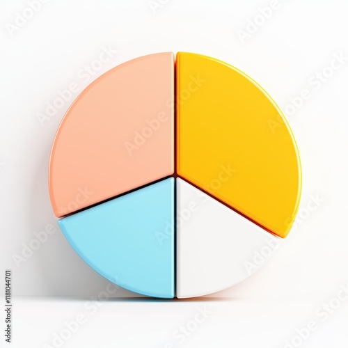Free Download Colorful Pie Chart on White Background Representing Data Segments - GFXLoad