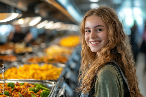 College Students Eating Food