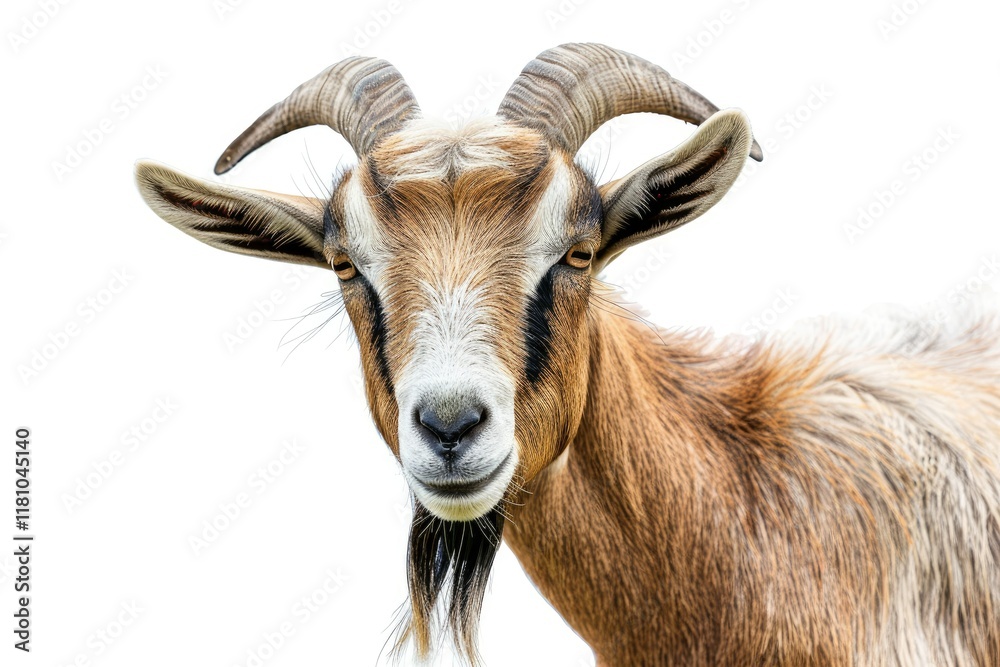 Premium Quality Picture of Goat Isolated on a White Background