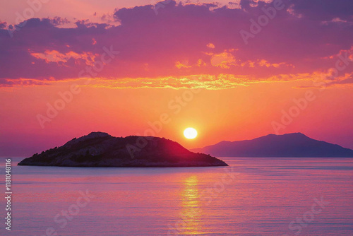 Romantic Sunset Over A Hear...