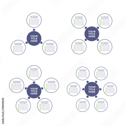 Diagram Infographic Elements with Multiple Step and Editable Text for Business Presentation, Poster, Banner and Booklet.