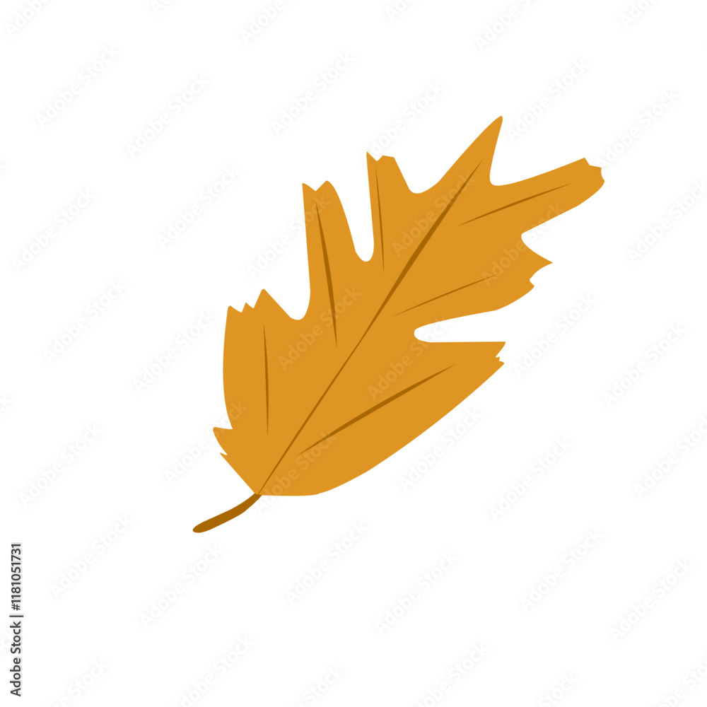 Fototapeta premium Illustration of orange autumn leaves 