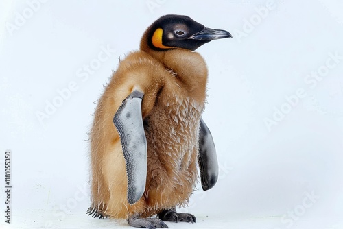 High Quality Picture of Pinguin Baby Stehend Isoliert Auf Weien Hintergrund, Freisteller photo