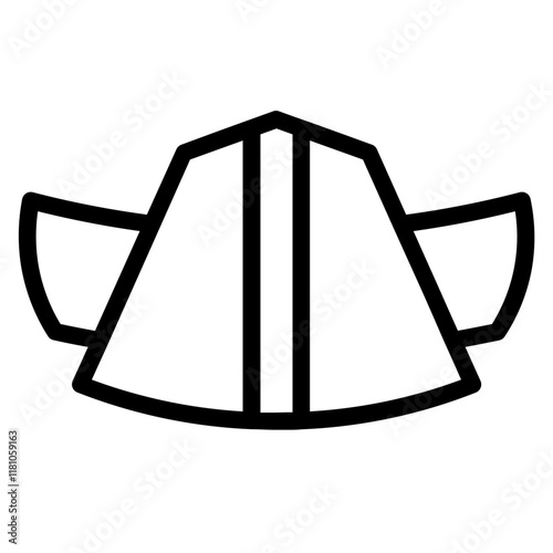 Medical Virus Face Mask Line Icon