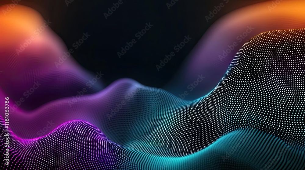 Dots abstract background concept. Vibrant digital waves in colorful hues create a mesmerizing abstract visual experience. Dots abstract background concept. Vibrant digital waves in colorful hues create a mesmerizing abstract visual experience.