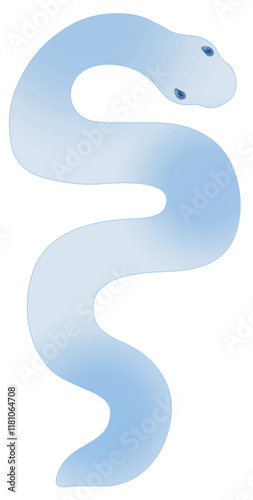 blue snake2025 illustration new year luck symbol