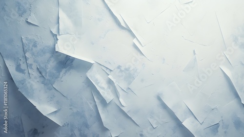 Close-up of a piece of paper affixed to a wall, highlighting the texture and minimalistic design elements