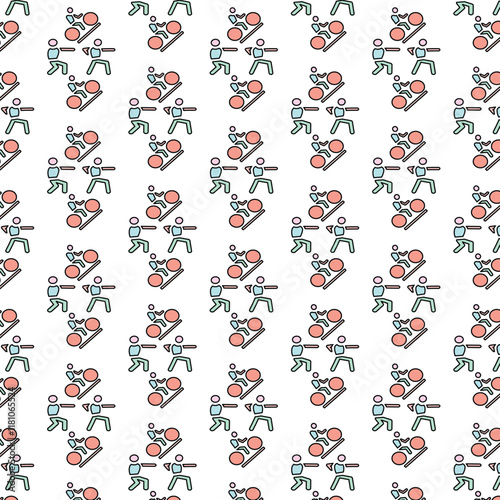 Marathon Icon Pattern Design For Social Media Template Background