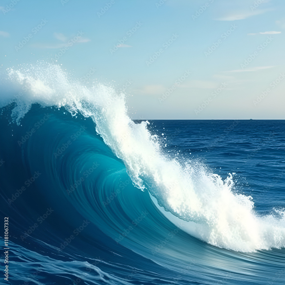 Fototapeta premium crystalline wavy water at the beach.