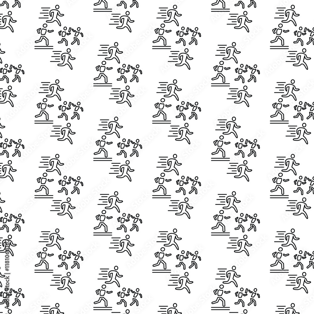 Marathon Icon Pattern Design For Social Media Template Background Marathon Icon Pattern Design For Social Media Template Background