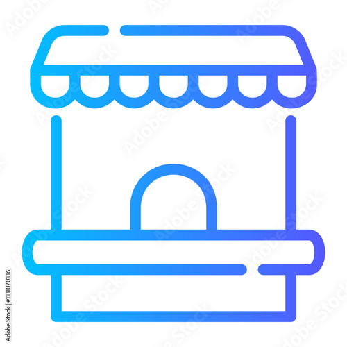 ticket office Line Gradient Icon