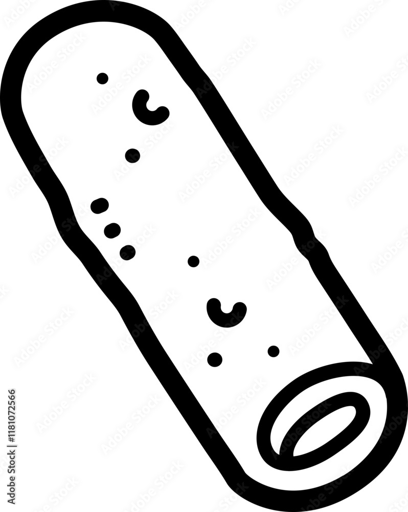 Sosis solo doodle vector icon and illustration Sosis solo doodle vector icon and illustration