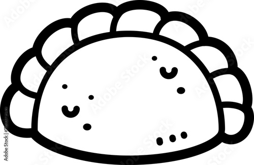 Pastel doodle vector icon and illustration