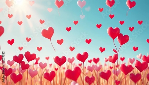 pattern with red hearts