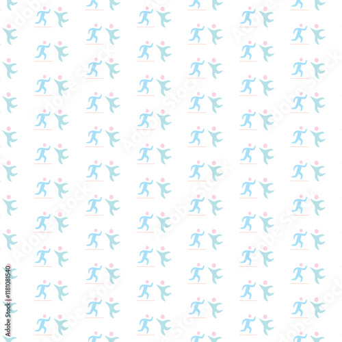 Marathon Icon Pattern Design For Social Media Template Background