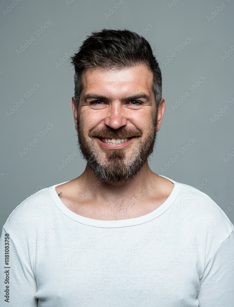 Happy man smile face. Handsome smiling young guy. Positive human facial expressions and emotions. Happy man smile face. Handsome smiling young guy. Positive human facial expressions and emotions.