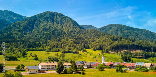 Village of San Leopoldo, hamlet of Pontebba in the region of Friuli, Italy