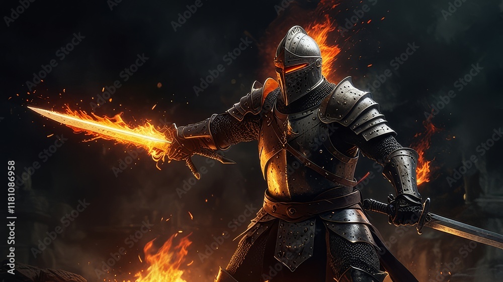 medieval knight with sword medieval knight with sword
