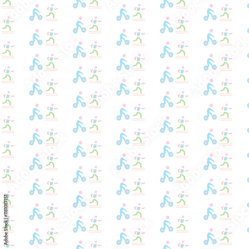 Marathon Icon Pattern Design For Social Media Template Background