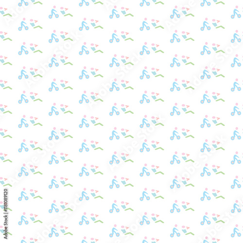 Marathon Icon Pattern Design For Social Media Template Background