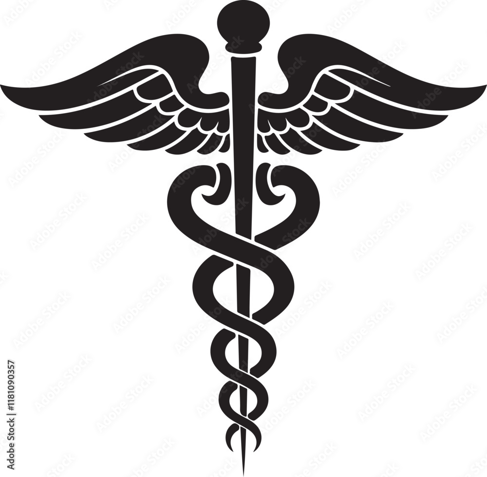 Medical logo silhouette illustration vector . Medical logo silhouette illustration vector .