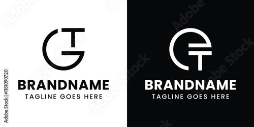 Letters GT and ET Monogram Logo, for any business with GT TG ET TE initials