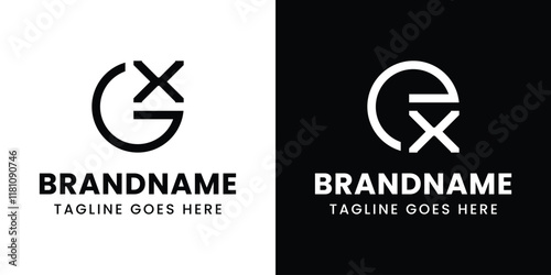 Letters GX and EX Monogram Logo, for any business with GX XG EX XE initials