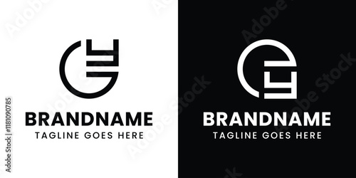 Letters GY and EY Monogram Logo, for any business with GY YG EY YE initials