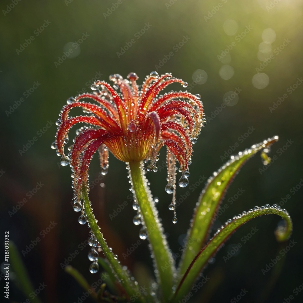 flower with water drops