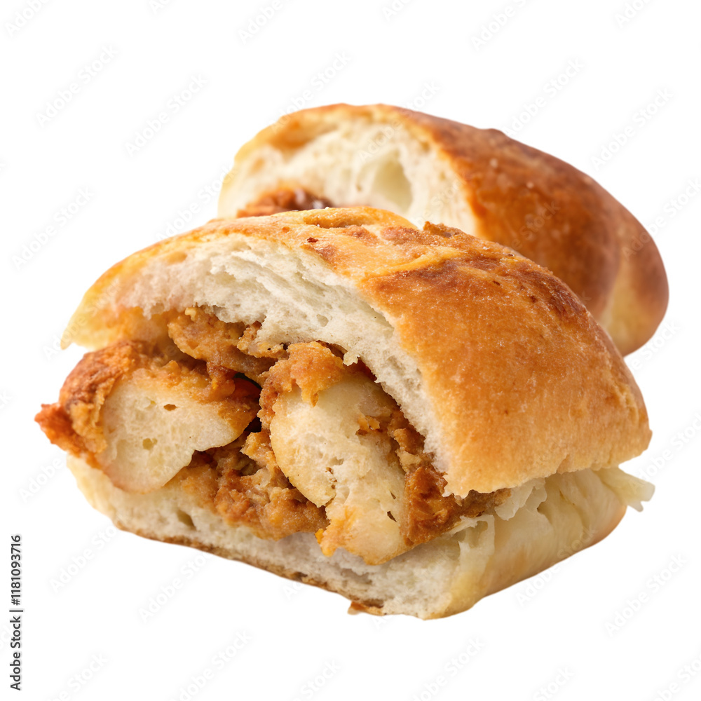 chicken bread bite on transparent background chicken bread bite on transparent background