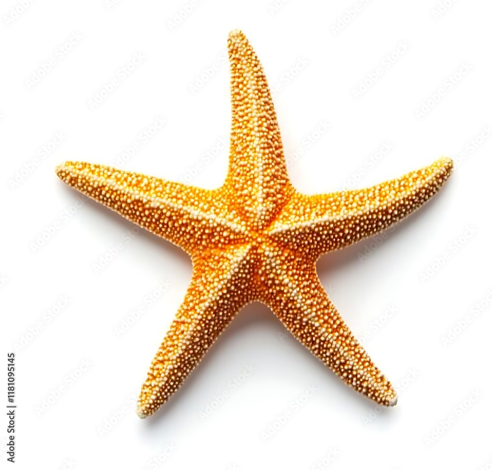A cute orange starfish, simple drawing style, isolated on a white background A cute orange starfish, simple drawing style, isolated on a white background