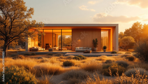 Sunset Serenity: Modern Desert Home Design