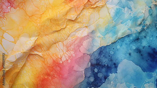 Abstract colorful watercolor background. Light watercolor paper textured illabstract soft colorful background with watercolor texture, Watercolor imitation background with splaustration with splashes  photo