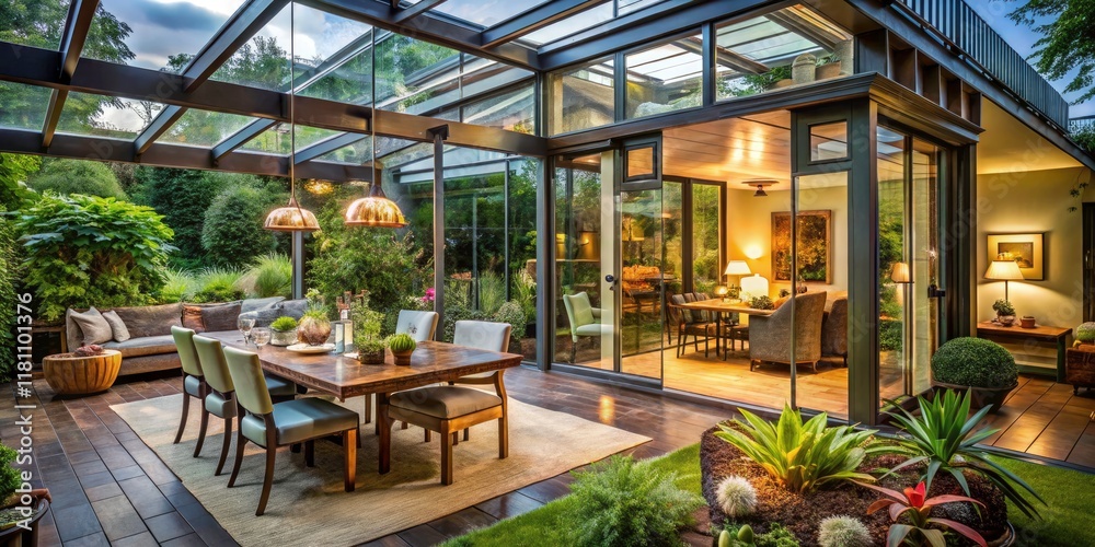 Urban Exploration: Glass Conservatory Suburban Home - Modern Architecture Photography Urban Exploration: Glass Conservatory Suburban Home - Modern Architecture Photography
