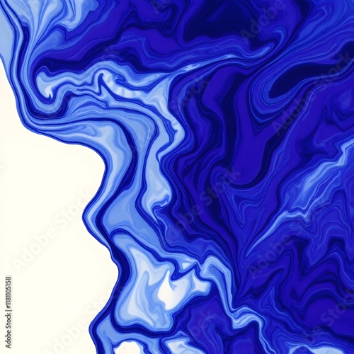 abstract white line wave background Generative AI