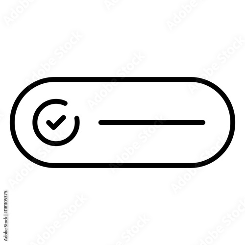 Minimalist toggle line icon featuring a sleek, modern design. Perfect for user interface elements, navigation controls, and settings. Simple, versatile, and ideal for digital or web applications. photo