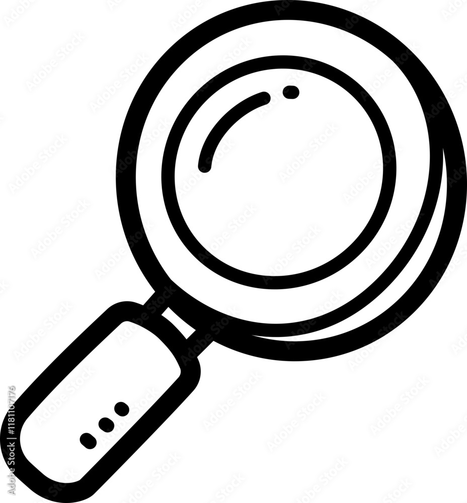 Loupe doodle vector icon and illustration Loupe doodle vector icon and illustration