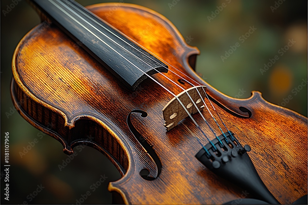 Antique Violin Close Up Detail Showcase Antique Violin Close Up Detail Showcase