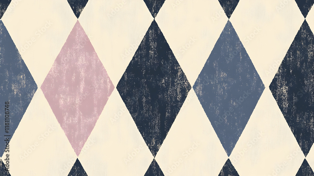 Fototapeta premium Abstract Background Illustration: Geometric Diamond Pattern