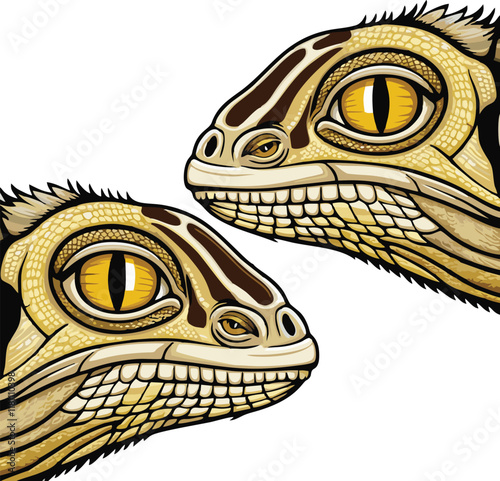 iguana eyes vector illustration design concept white background