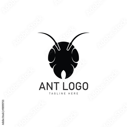 ant head logo template vector illustration design