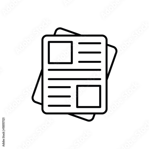 Newspaper vector icon